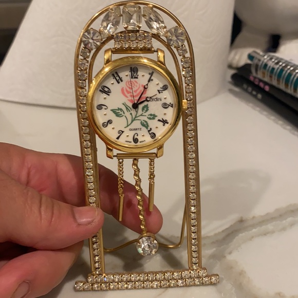 Vintage Crystal Clock Rose standing jewelry vintage crystals ladies - Picture 3 of 10